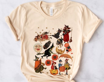 vintage halloween shirt, halloween tee, fall apparel, vintage shirt, vintage moon, vintage black cat, retro halloween, fall apparel,womens