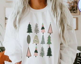 christmas sweatshirt, Christmas tshirt, women's chtismas shirt, christmas tree shirt, bohemian christmas, cute christmas, holiday tops,