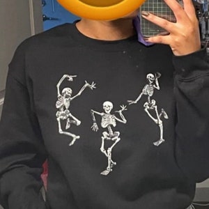 skeleton shirt, halloween shirt, fall shirt, skeletons, bones, dancing skeletons, halloween tshirt, skull and bones, halloween shirt, black