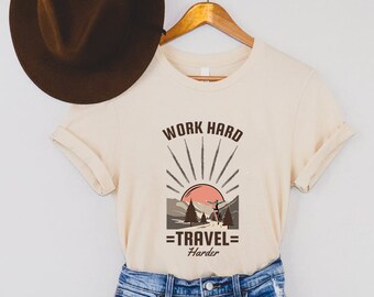 Wander More Shirt, Travel Tee, Wanderlust Shirt, Glamping Tee, Camping-Hiking-Backpacking-Adventure-Outdoor Shirt, Explore Tee, Traveler Top