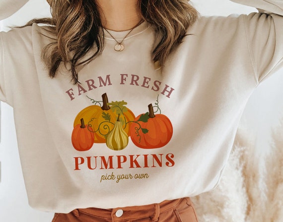 Pumpkin Shirt Fall Tee Pumpkin Tee Gifts For Her Farm Fresh Pumpkins Shirt