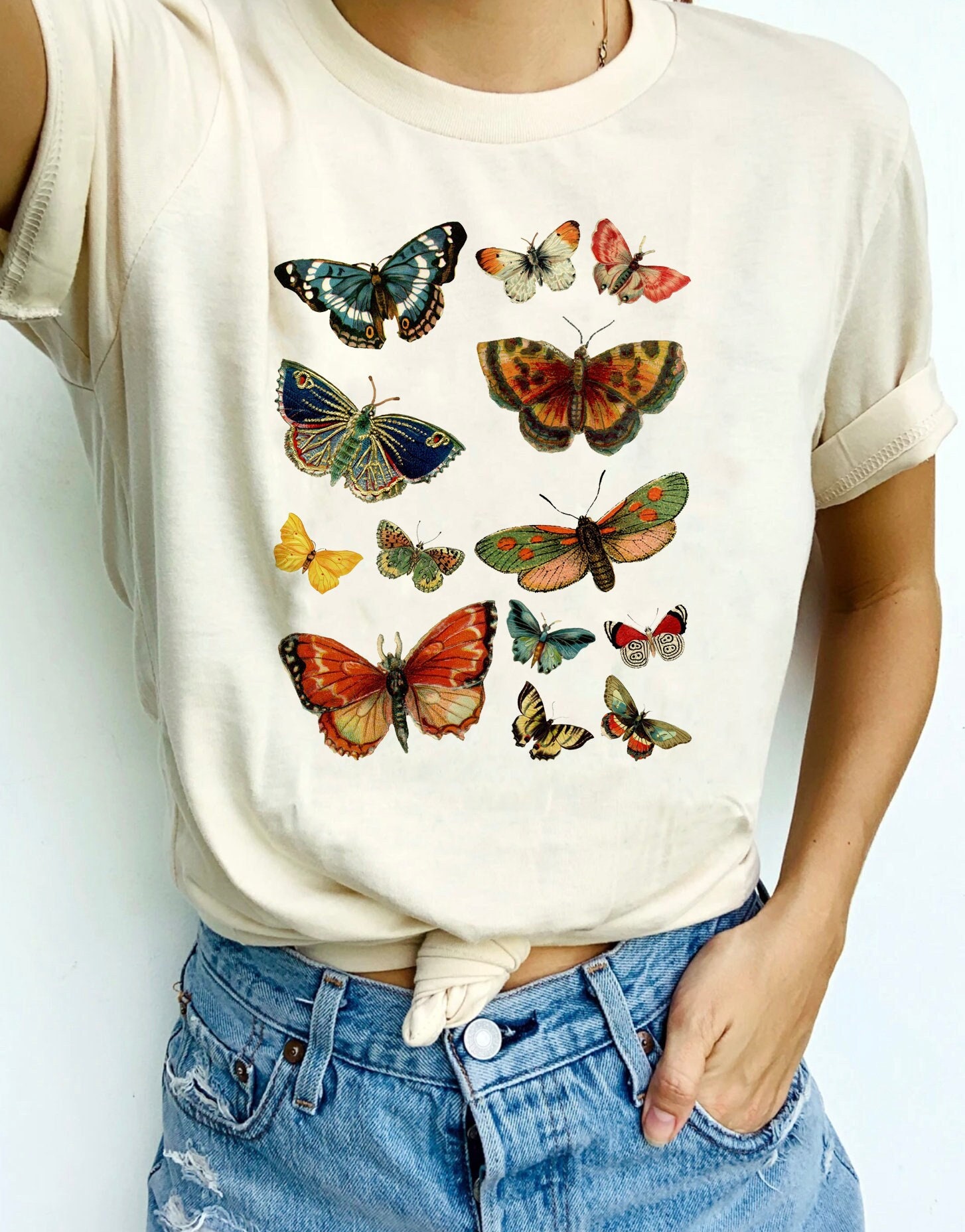 Vintage Butterfly Tshirt Butterfly 