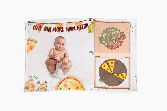 Pizza baby, regalo a tema pizza, coperta pietra miliare pizza, neonato,  coperta fotografica mensile, coperta mese compleanno, pizza mamma papà,  pizzeria -  Italia