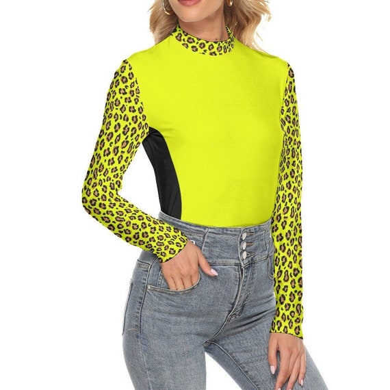 neon mock neck