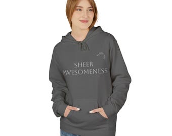 Sheer Awesomeness Script Hoodie | Minimal Text Graphic