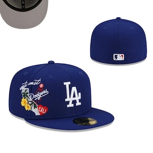 Los Angeles Dodgers New Era 59FIFTY Fitted Hat Blue Cali Side Patch MLB Cap