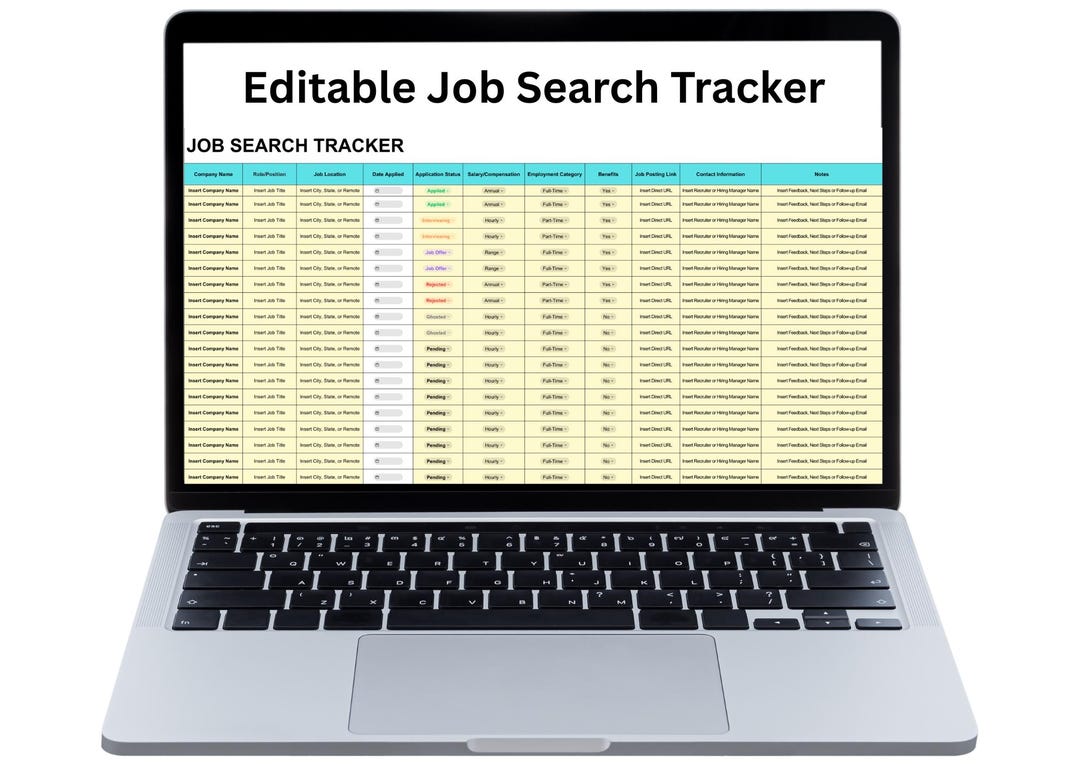 Job Search Tracker Printable PDF, Interview Tracker, Career Planner ...