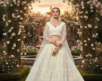 ウェディング レヘンガ チョリ：インドのブライダル＆ブライズメイドの