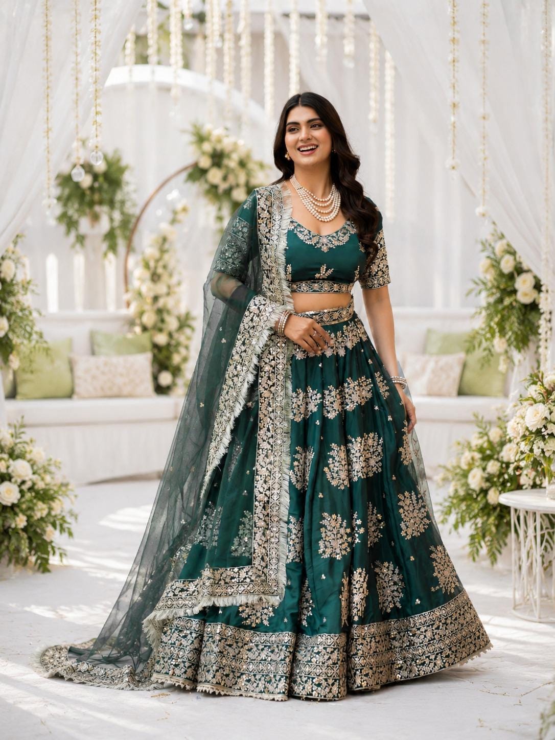 emerald green indian wedding dresses Indian Wedding Dresses: 18 Unusual Looks & Faqs