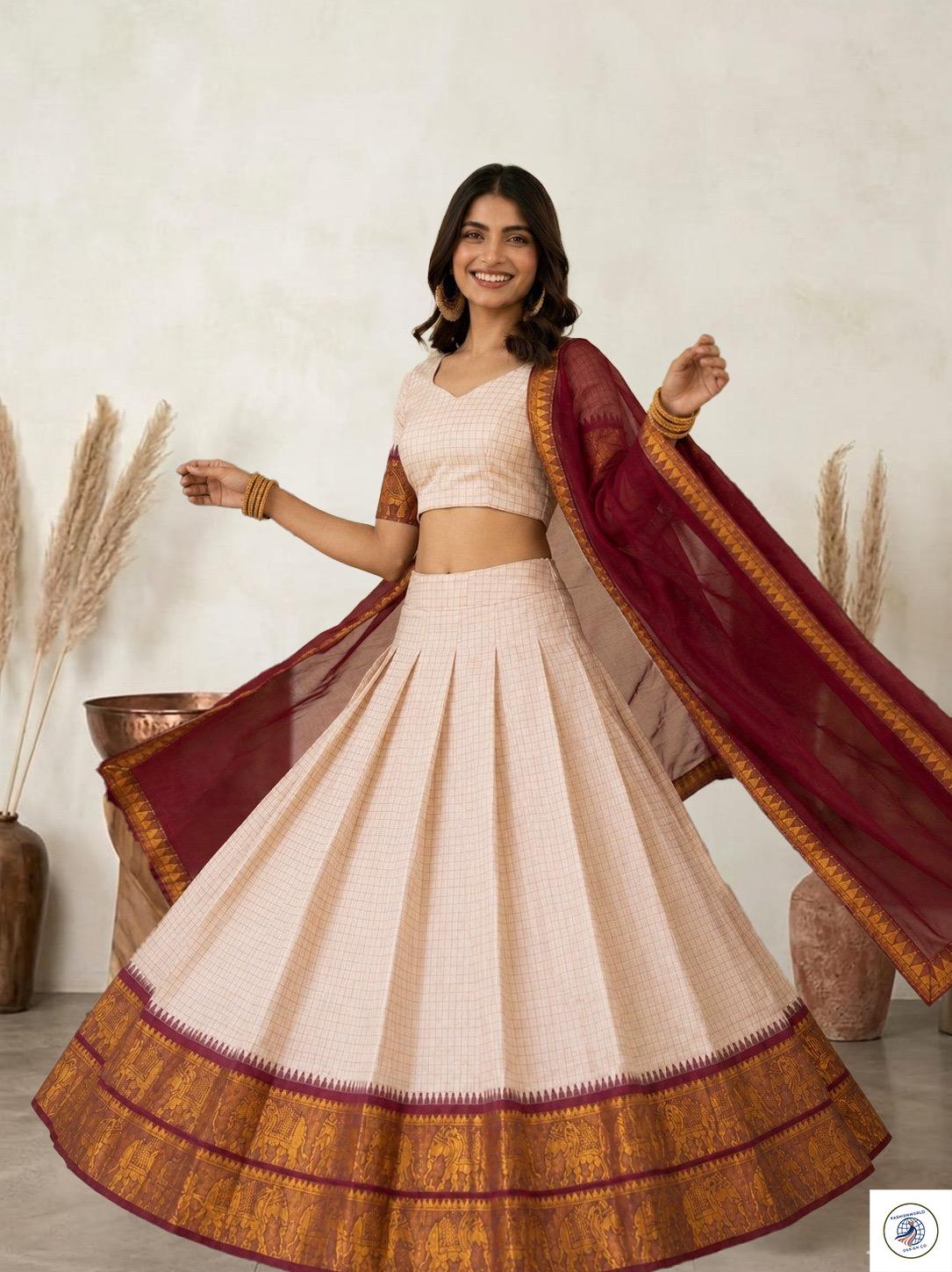 Maroon Cream Dress