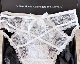 Braguitas tipo tanga Serenity Ribbons, regalo nupcial suave.