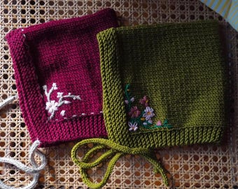 Handmade Crochet Baby Bonnets