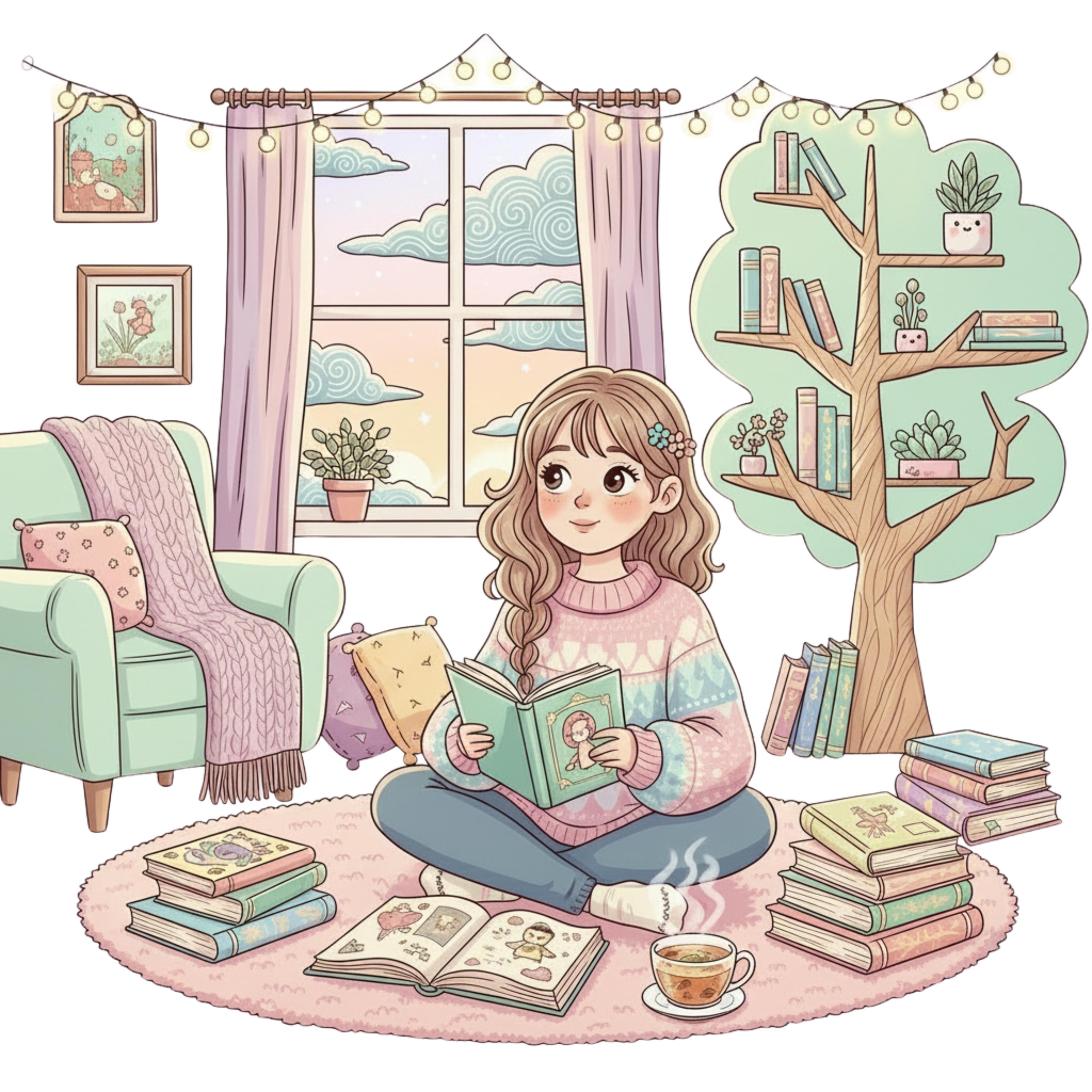 Cozy Girl Daily Routine Clipart Bundle | Aesthetic Self Care Planner ...