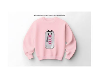 Pilates Club PNG | Cute Pilates Clipart | Fitness Girl Shirt Design | Gym Sublimation PNG | Digital Download