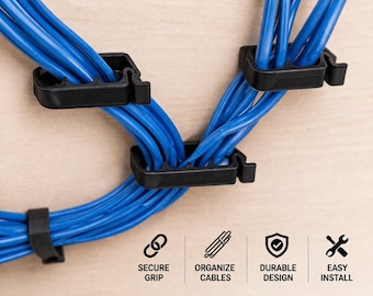 14er-Pack Kabelclips | Unter Schreibtisch Wire Organizer, keine Bohrerhalterung