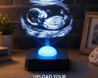Benutzerdefinierte Sonogramm Hologramm Licht - Baby Andenken Display, Schwangerschaftansage Lampe