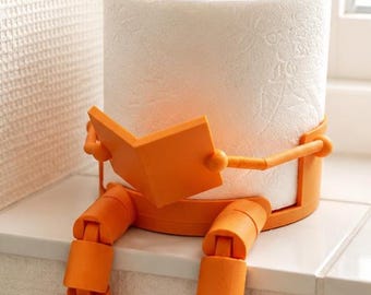 Lustige Toilettenpapierhalter Figur | 3D Gedrucktes Badezimmer Dekor | Passend für Standard TP Rollen