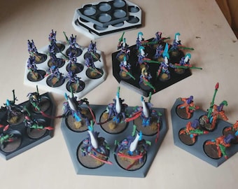 3D gedruckte Wargaming Bewegung Tabletts | Tabletop Miniaturen Organisation (3-10 Slots)