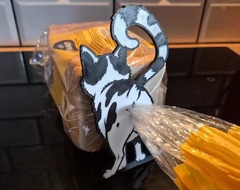 Pinzas para pan con forma de animal (gato, vaca y pollo) - Pinzas para almacenar alimentos impresas en 3D