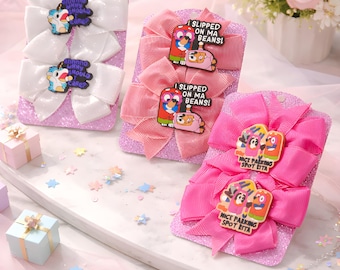 Handgemachte Mädchen Haarschleifen, Charakter Haarschmuck (6er Set)