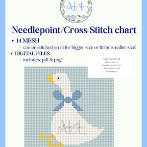 Goose needlepoint/cross stitch chart