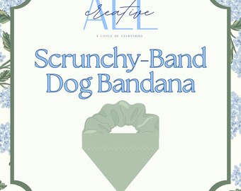 Patrón de bandana para perro con banda elástica