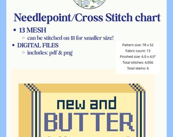 Butter than ever needlepoint/cross stitch chart