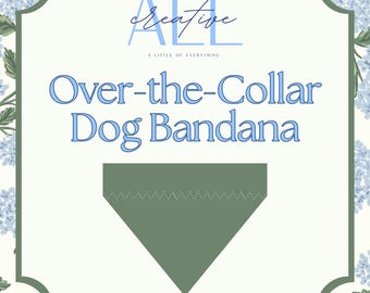 Patrón de bandana para perro sobre el cuello