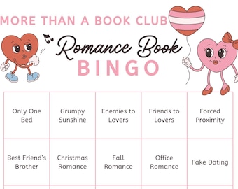 Romance Book Challenge Bingo Card