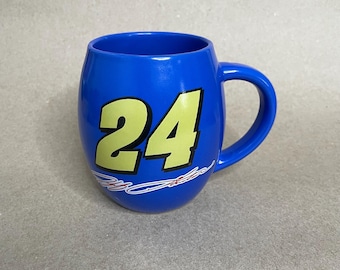 NASCAR Coffee Mug #24 Jeff Gordon Blue HG Motorsports Race Fan Collectible Cup