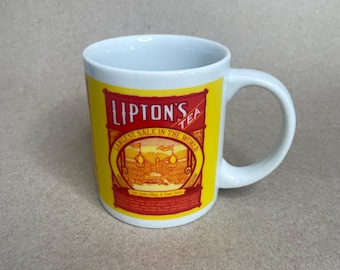 Vintage 1993 Lipton's Tea Coffee Cup Mug 8oz Tin Box Company Of America