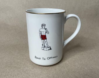 Merry Masterpieces Black Tie Optional Mug Fine Porcelain First Edition