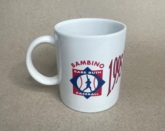 1995 Babe Ruth Bambino White Vintage Baseball Coffee Tea Mug
