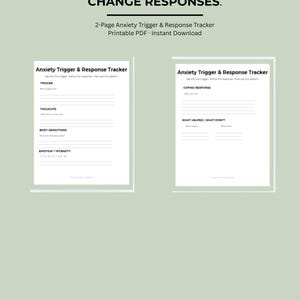 Anxiety Trigger Tracker | CBT Coping Skills Worksheet (PDF Download)