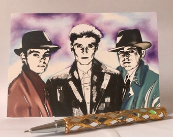 Heaven 17 Greetings card A6 size, with envelope, illustration by Sam Parr