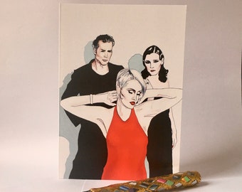 Human League Greetings card A6 size, with envelope, illustration by Sam Parr