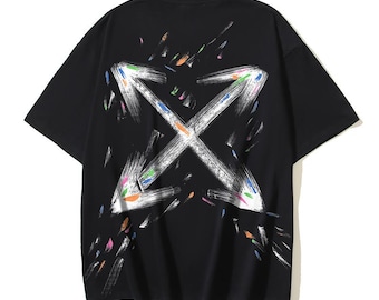 Minimalist Luxury Graphic Tee | Industrial Print Streetwear | High Fashion Gift | Men's Designer