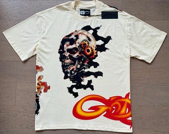 HIP HOP Oversized Gothic Graphic T-Shirt | Dark Streetwear Fashion | Heavy Cotton Tee | Urban Unisex Gift