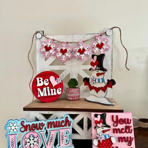Be Mine Snowman Tiered Tray Set