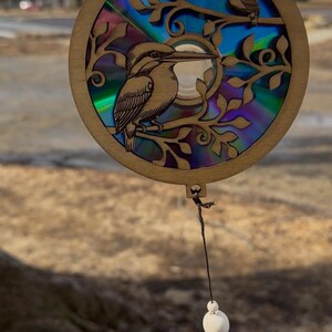 King Fisher Sun Catcher using Repurposed DVD
