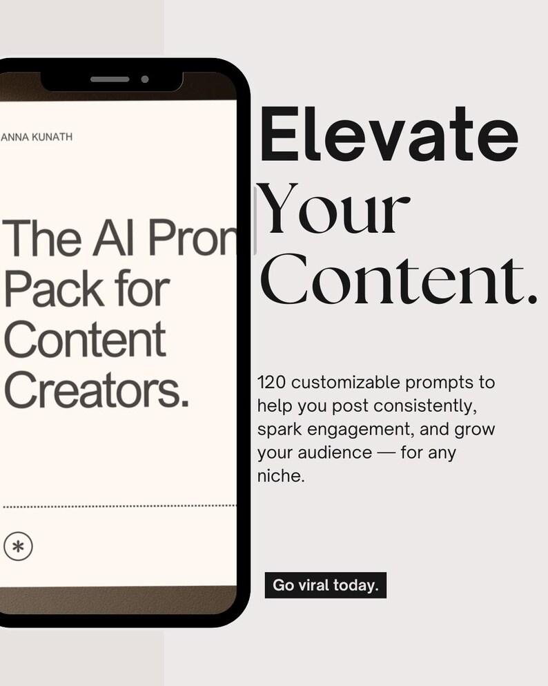 AI Content Prompt Pack - Etsy