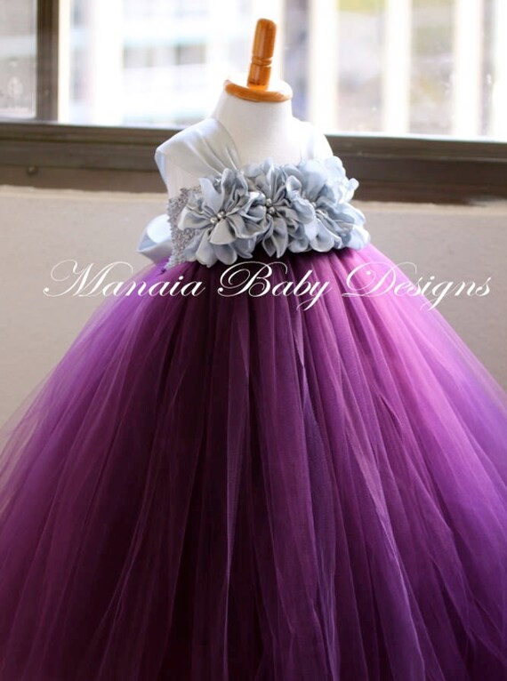 eggplant flower girl dresses