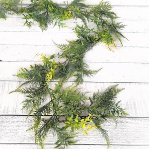 Asparagus Fern Garland, Greenery Garland, Greenery Wedding, Asparagus Fern,  Fern Table Runner, Fern Balloon Garland, Delicate Fern Garland 