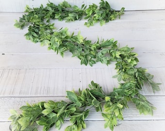 Greenery Garland for Table, Shelf, and Mantle Decor-LEMON LEAF Everyday Modern Cottage Home Spring Decor-Table Runner-Wedding Table Décor