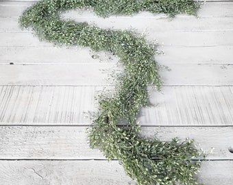 Cottagecore-Winter Greenery-FROSTED WHITE LUNA-Farmhouse Décor-Greenery-Wedding Garland-Wedding Décor-Table Runner-Mantel Garland-Supplies
