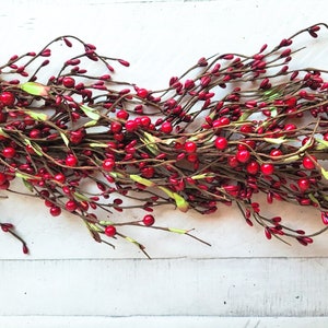 Valentines Day,Rustic Red Berry Garland for Mantle Decor,Table Runner,Shef Decor-LOVECORE Garland for Home,Kitchen Decor-Red Gifts For Home