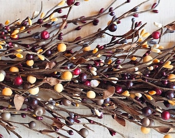 Fall Garland-Fall Home Decor-Fall Table Decor-CRANBERRY SPICE-Modern Fall Farmhouse Décor-Fall Table Runner-Fall Fireplace Mantel Décor