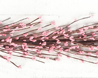 Pink Berry Garland-Spring Garland-EASTER Home Decor-Pink Baby Nursery Decor-Pink Table Runner-Easter Garland-Pink Mantle Decor-Pink Bedroom