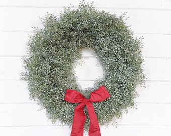 Modern Farmhouse New Years LUNA Leaf Faux Greenery Front Door Wreath-Valentines Day Home Decor Wreath-Mantle Wreath-Vintage Cottage Decor