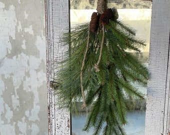 Cedar Gove PINE Drop-Holiday Door Decor-Chair Wreaths-Modern Farmhouse Christmas-Christmas Home Decor-SCENTED Holiday Drop-Pantry Door Decor